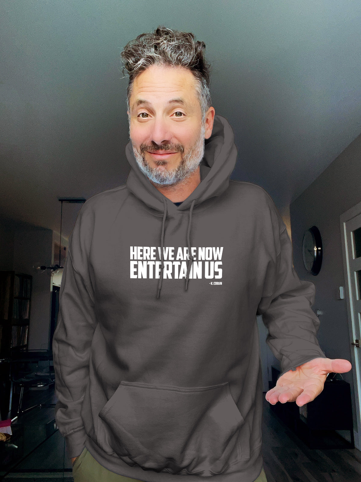 Hoodie - Here we are now, entertain us - Unisex