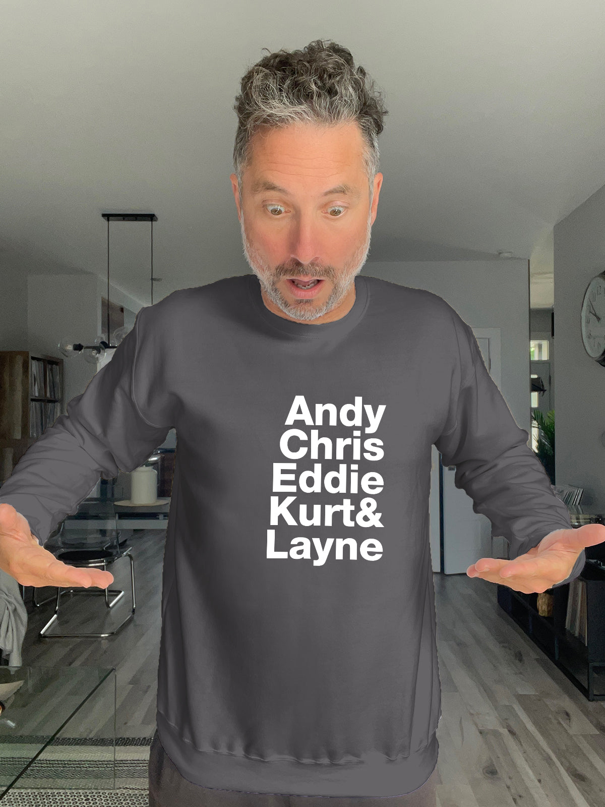 Crewneck - Andy Chris Eddie Kurt & Layne - Unisex