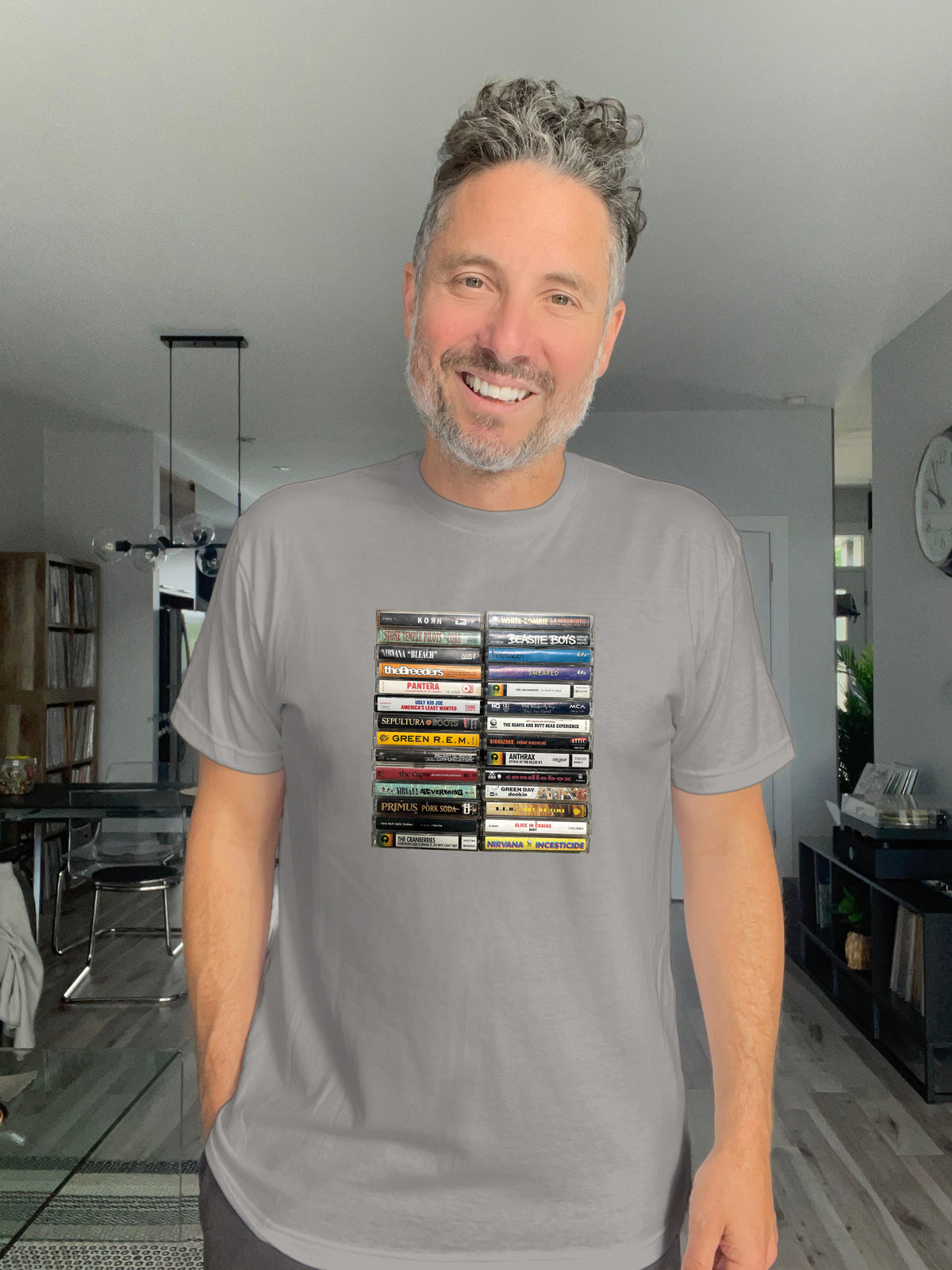 90s tape cassettes Male T-Shirt