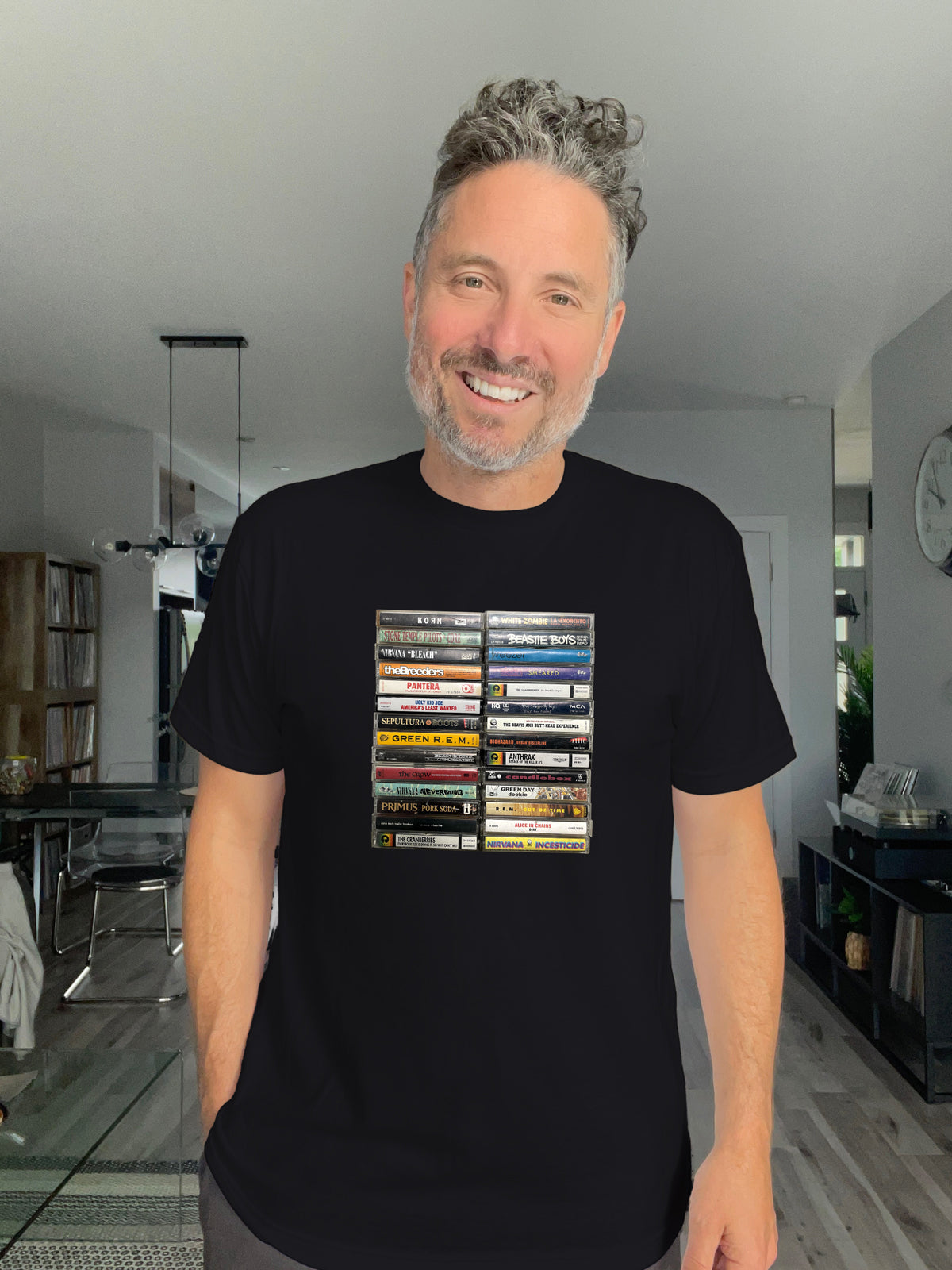 90s tape cassettes Male T-Shirt